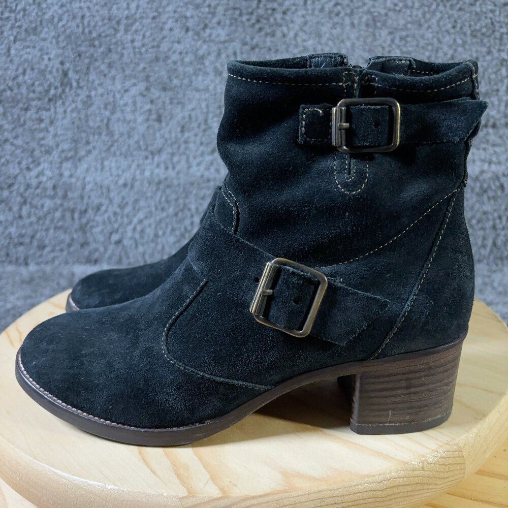 Paul Green Munchen Ankle Boots Womens Size 5.5 Black Suede Handmade in Austria